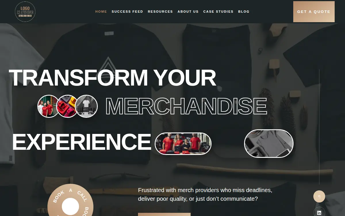 Homepage of J. Luke Clothing LLC