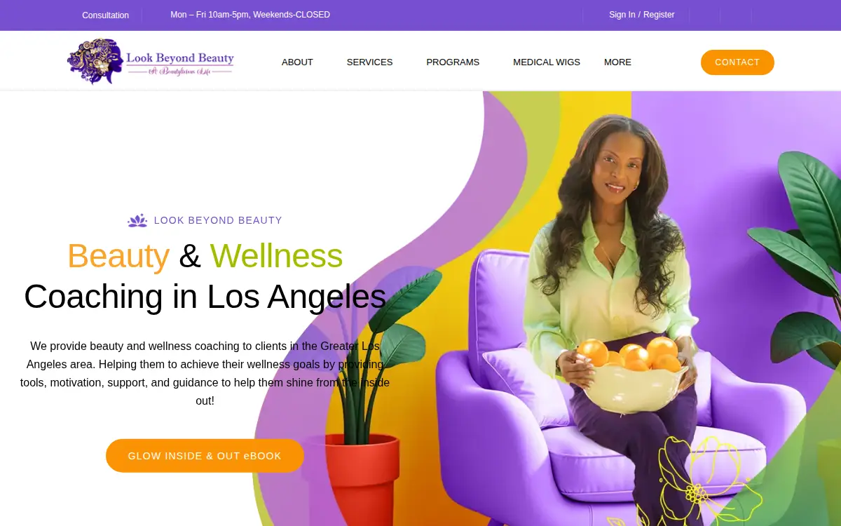 Homepage of Look Beyond Beauty, LLC