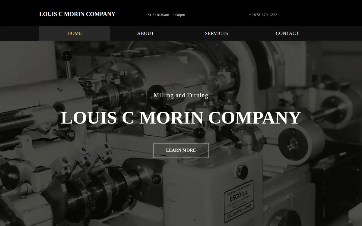 Homepage of Louis C Morin CO INC