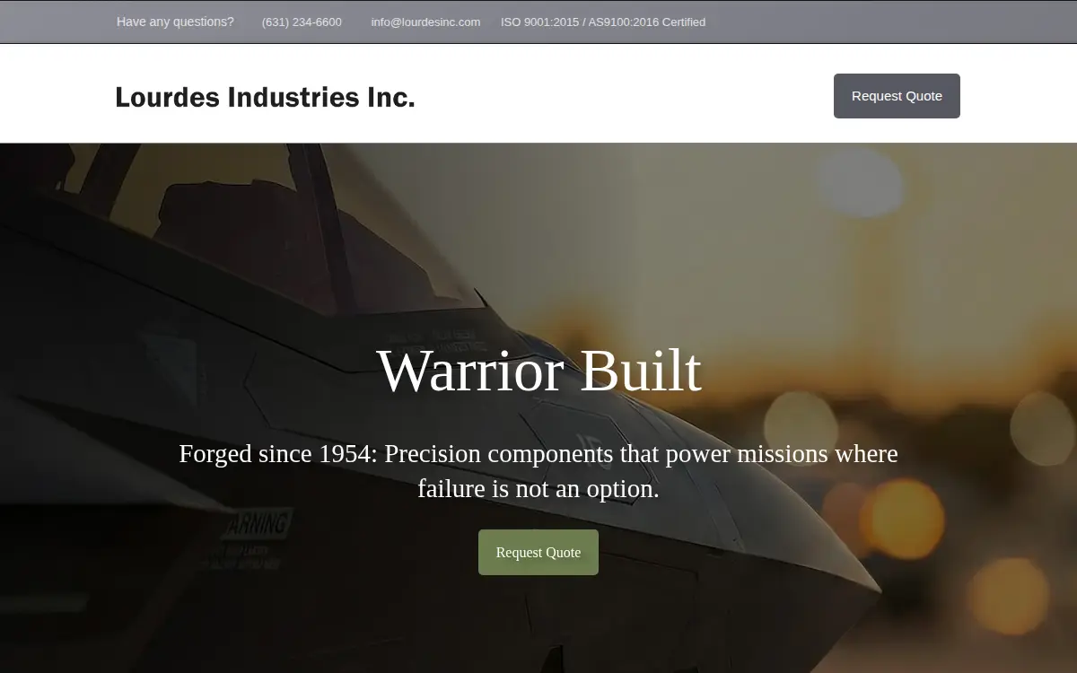 Homepage of Lourdes Industries INC