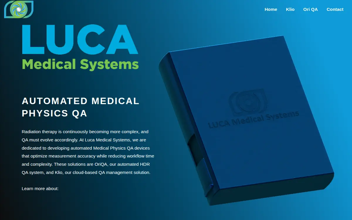 Homepage of Luca Medical Systems INC