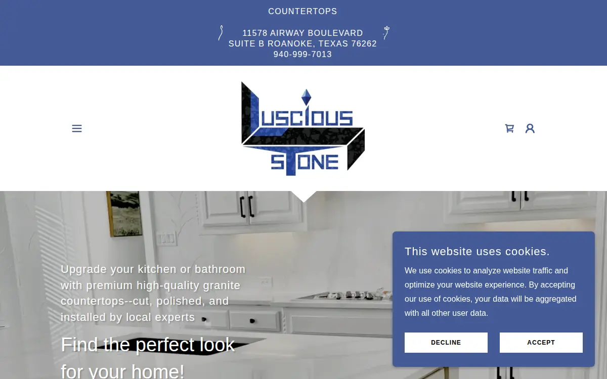 Homepage of Luscious Stone, LLC