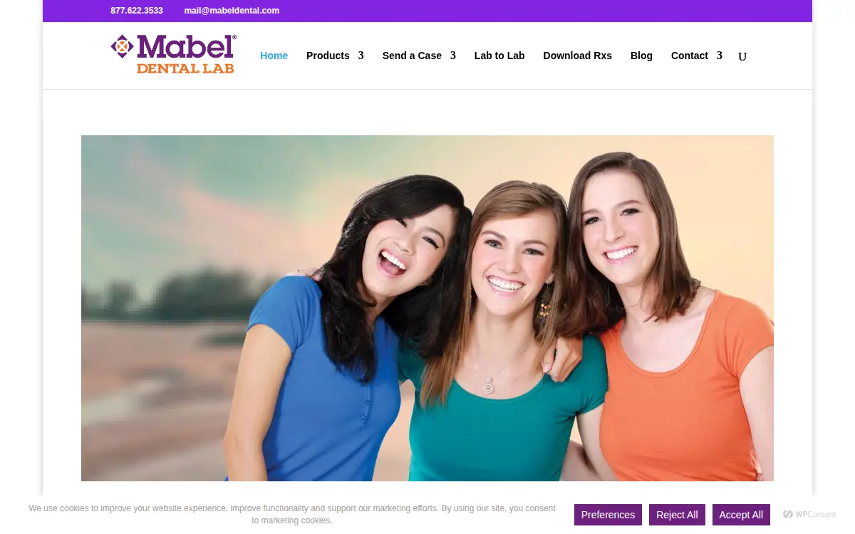 Homepage of Mabel Dental Lab INC