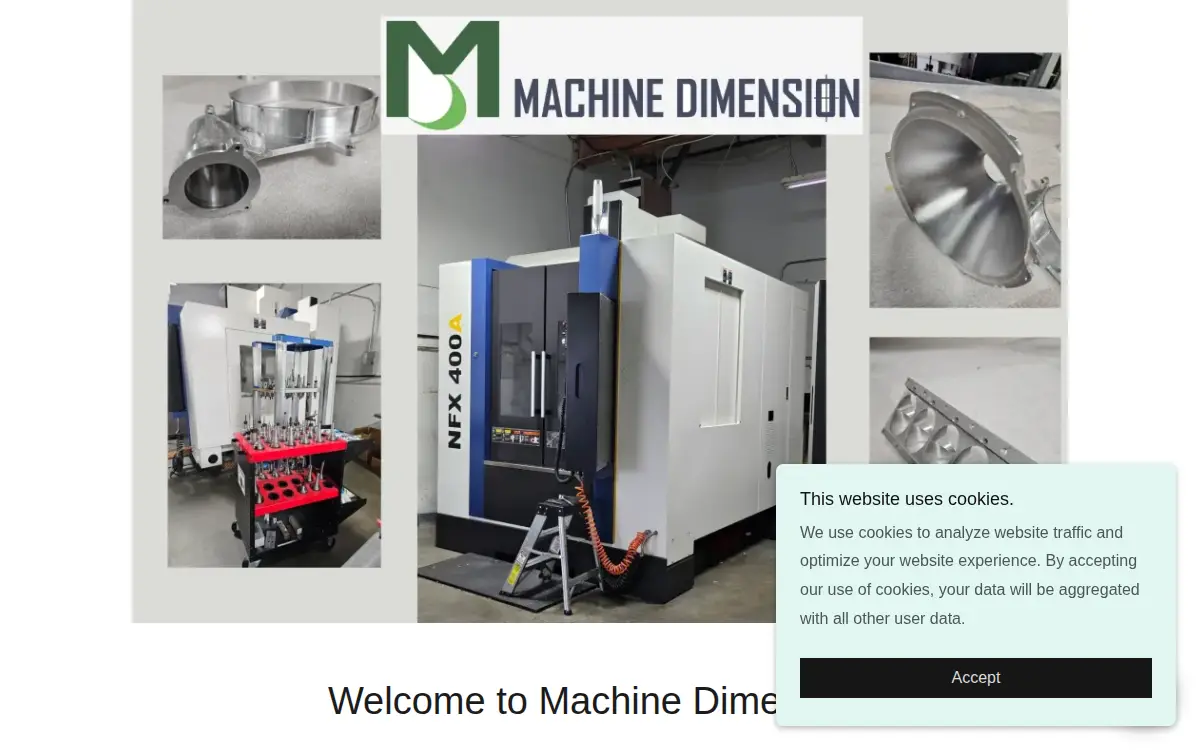 Homepage of Machine Dimension, INC.