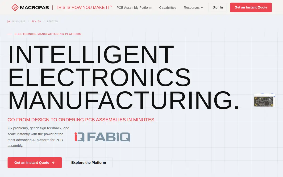 Homepage of Macrofab, INC.