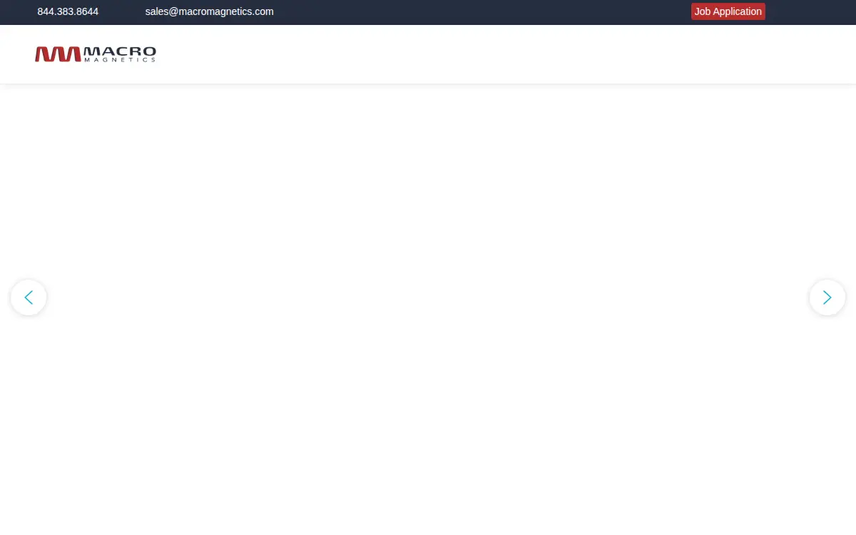 Homepage of Macro Magnetics LLC