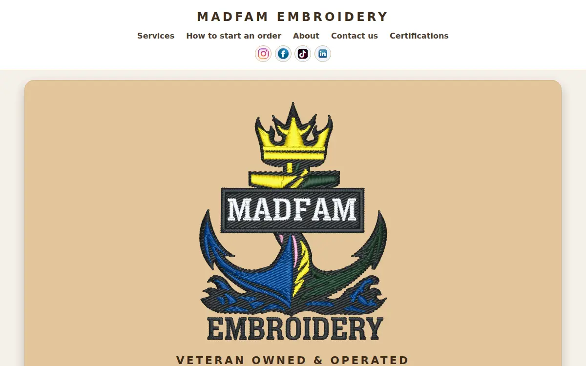 Homepage of Madfam LLC