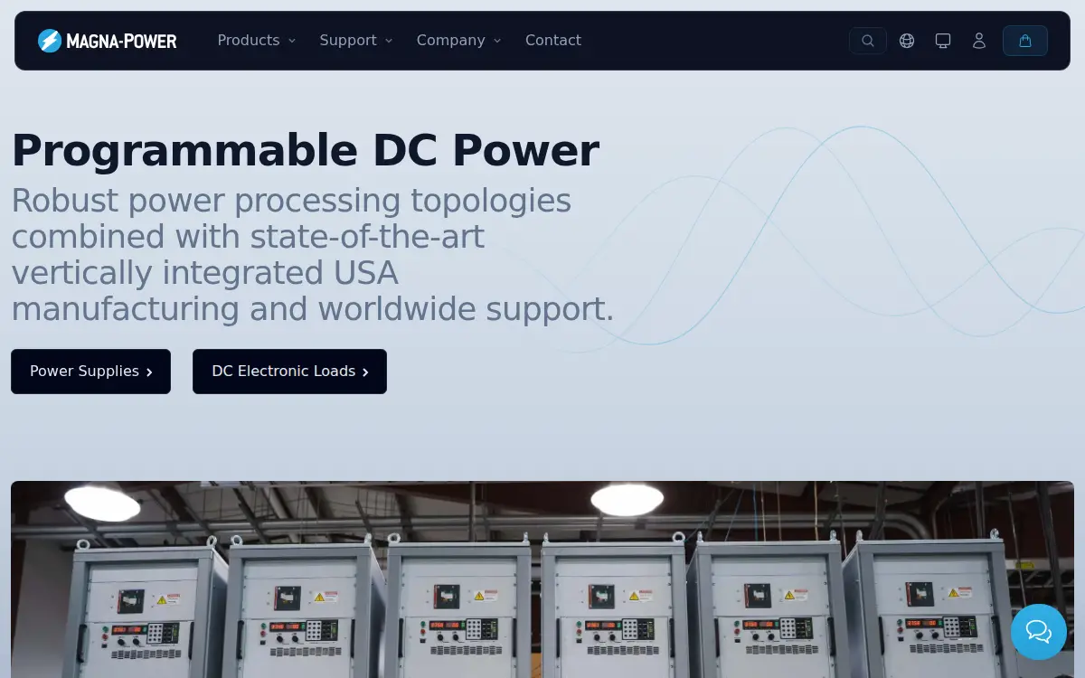 Homepage of Magna-power Electronics INC