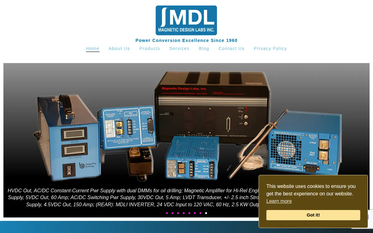 Homepage of Magnetic Design Labs INC