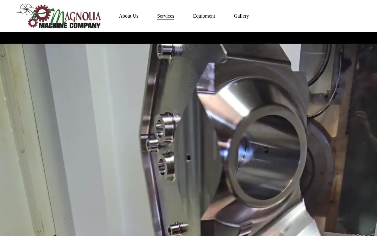 Homepage of Magnolia Machine Company