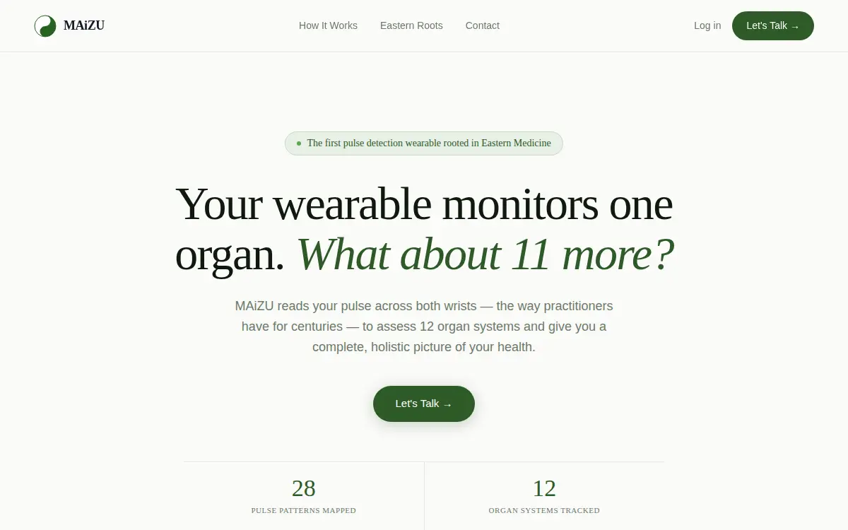 Homepage of Maizu INC.