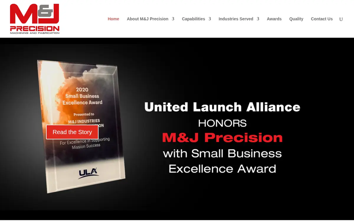 Homepage of M & J Industries INC
