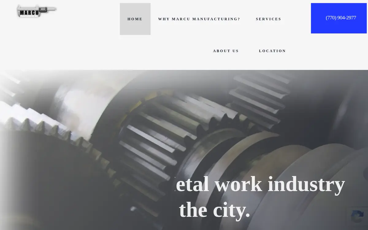 Homepage of Marcu Manufacturing of Georgia, LLC