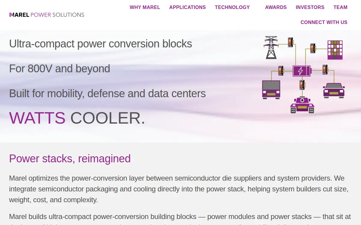 Homepage of Marel Power Solutions INC