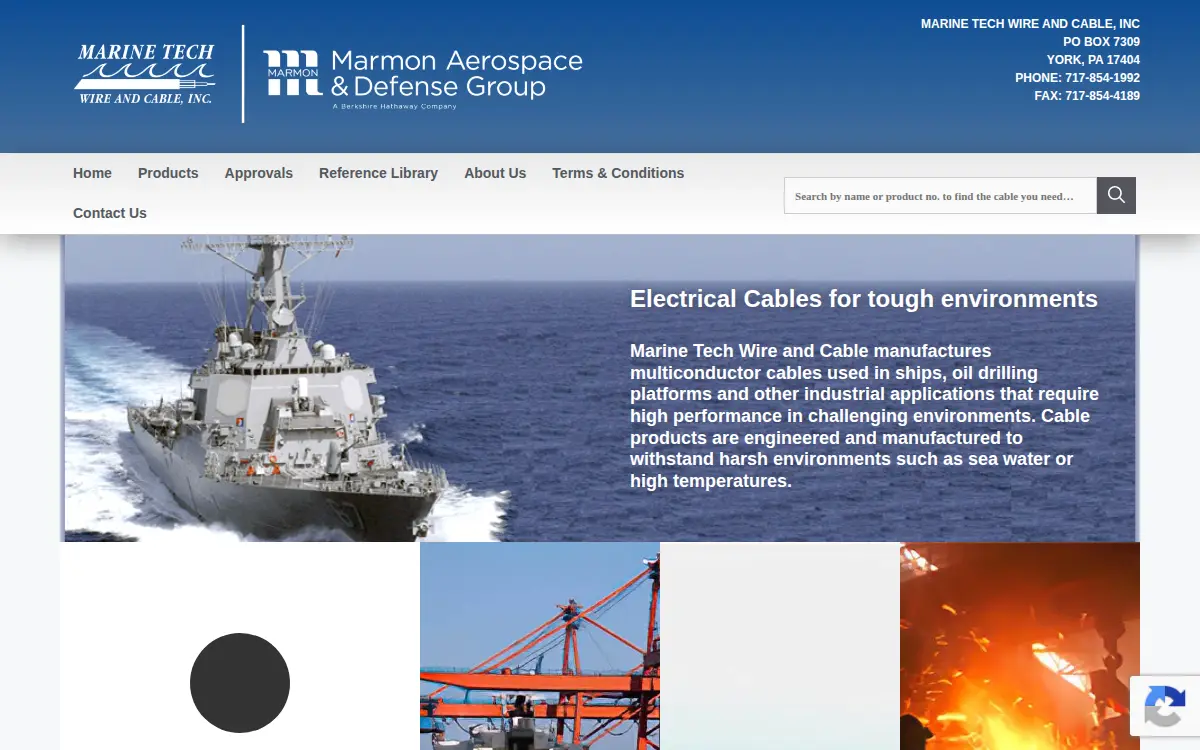 Homepage of Marine Tech Wire & Cable INC