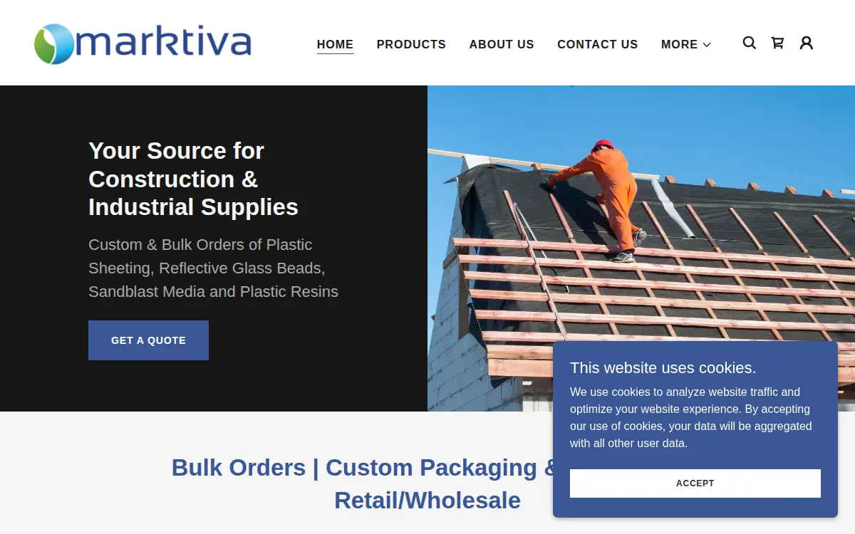 Homepage of Marktiva LLC
