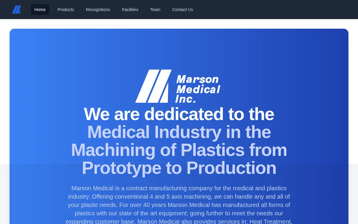 Homepage of Marson Medical, INC.