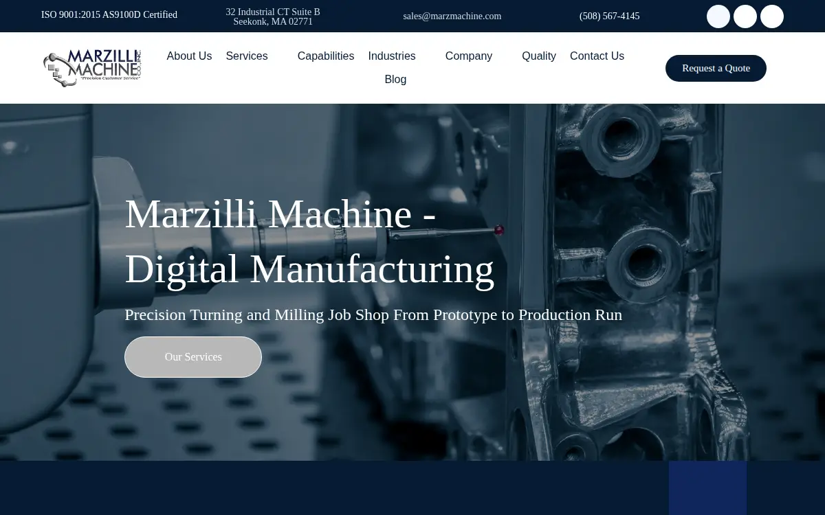 Homepage of Marzilli Machine CO