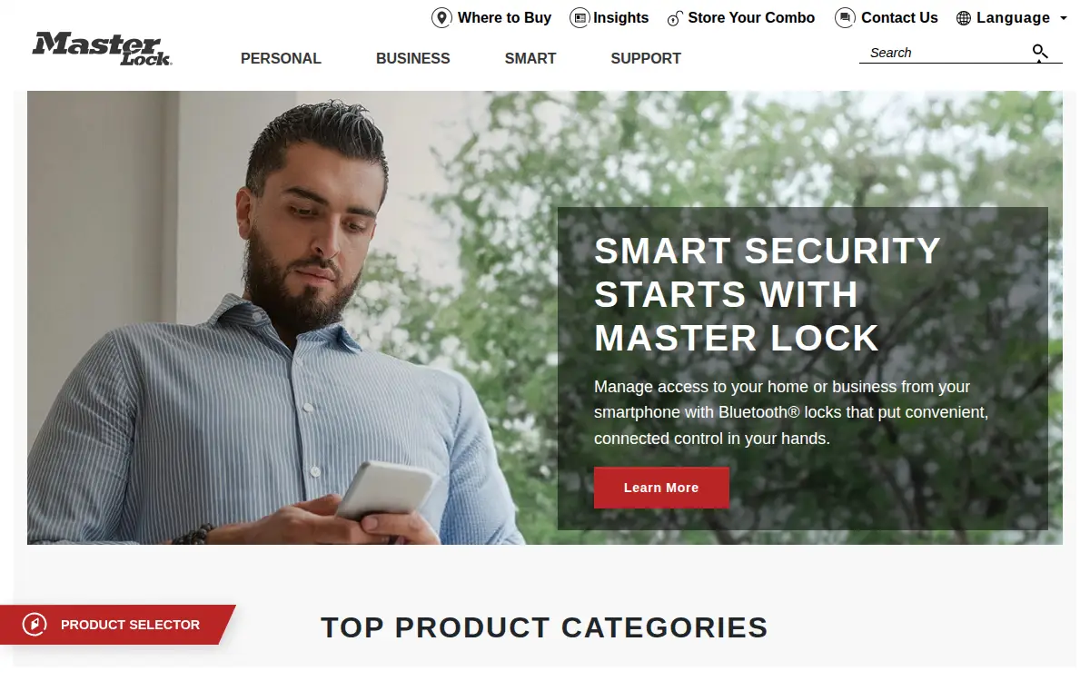 Homepage of Master Lock Company LLC