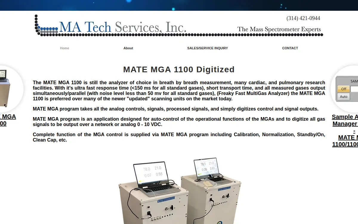 Homepage of Ma Tech Services INC