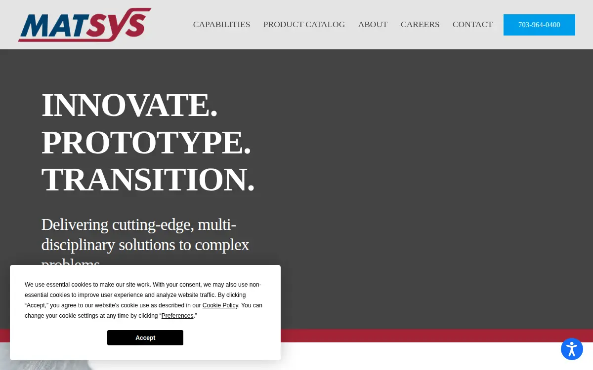 Homepage of Matsys Incorporated