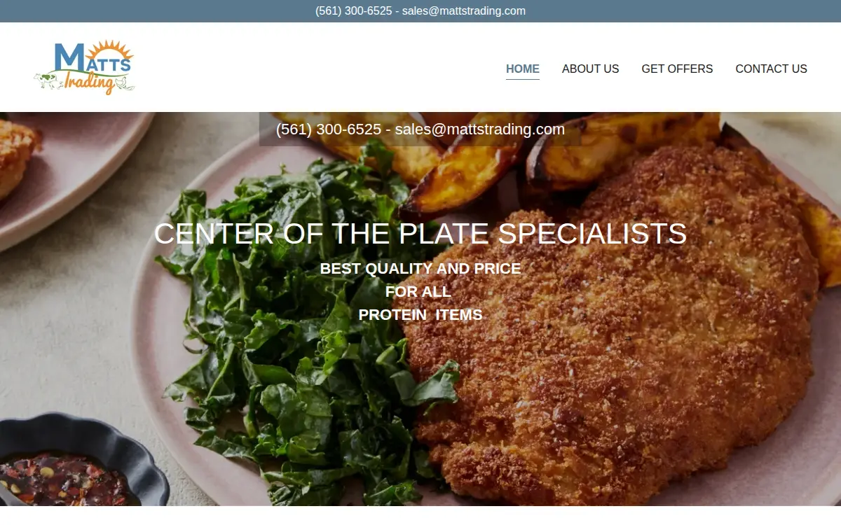 Homepage of Matts Trading INC