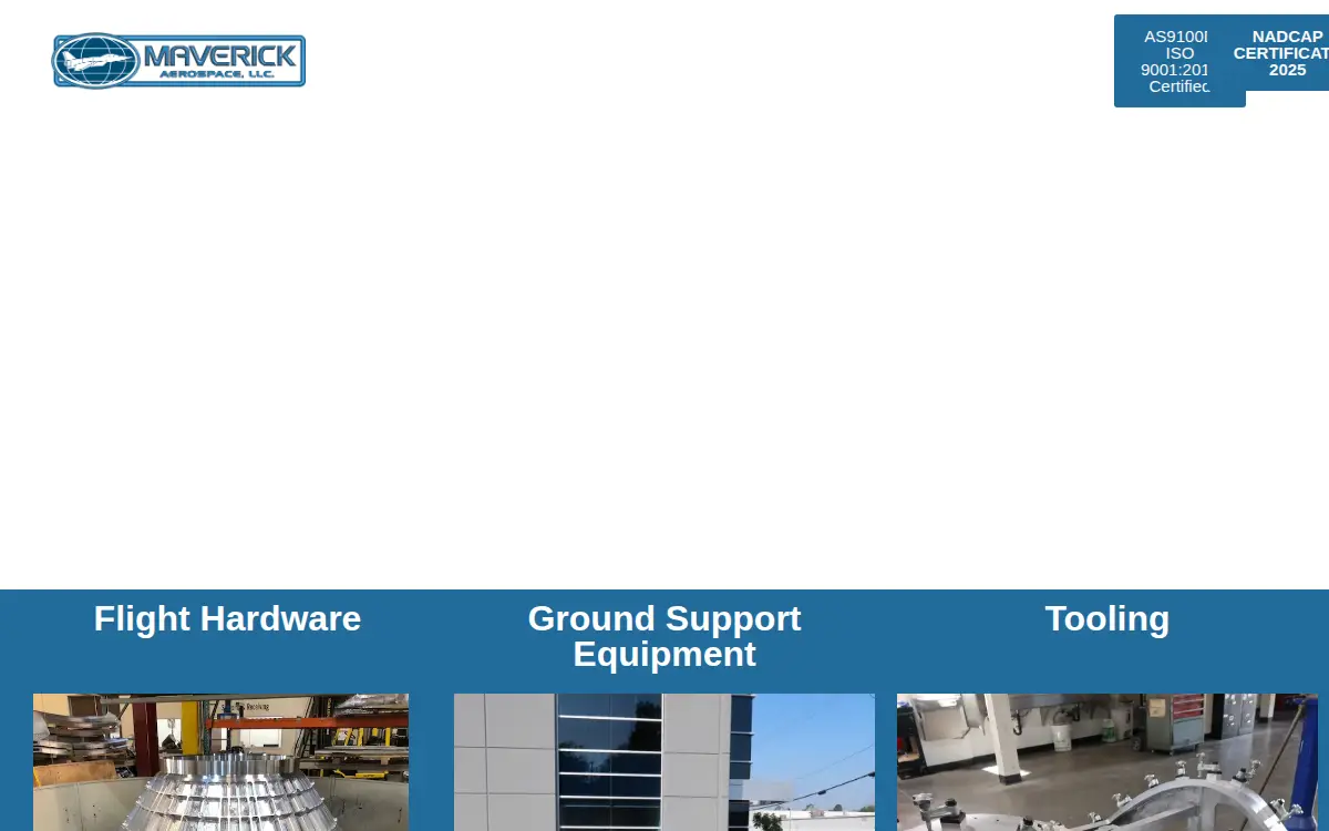 Homepage of Maverick Aerospace LLC