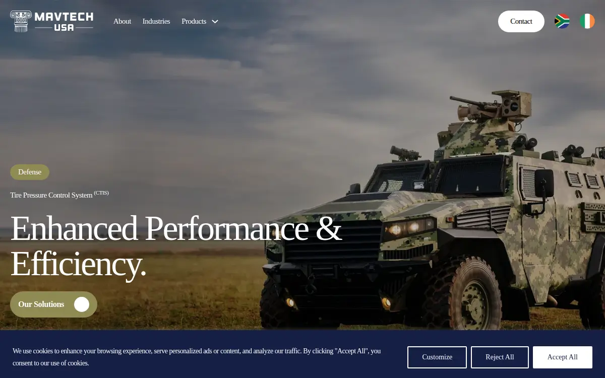 Homepage of Mavtech Usa, Incorporated