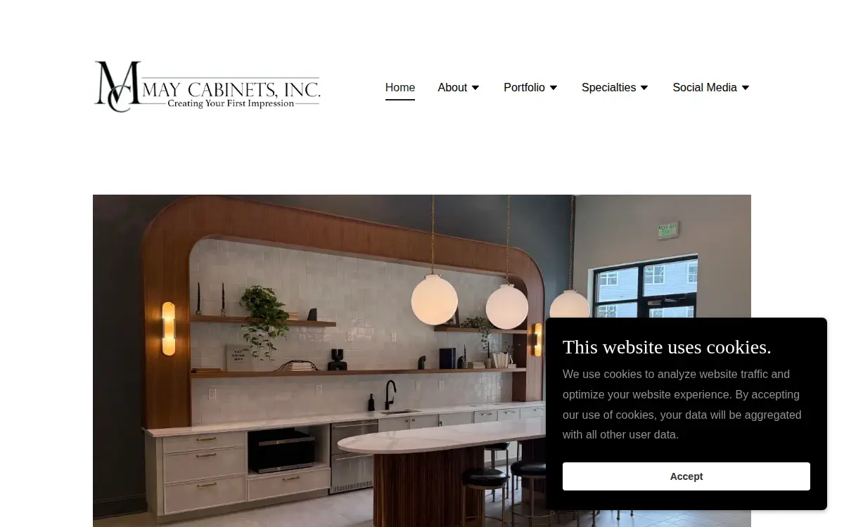 Homepage of May Cabinets, Incorporated