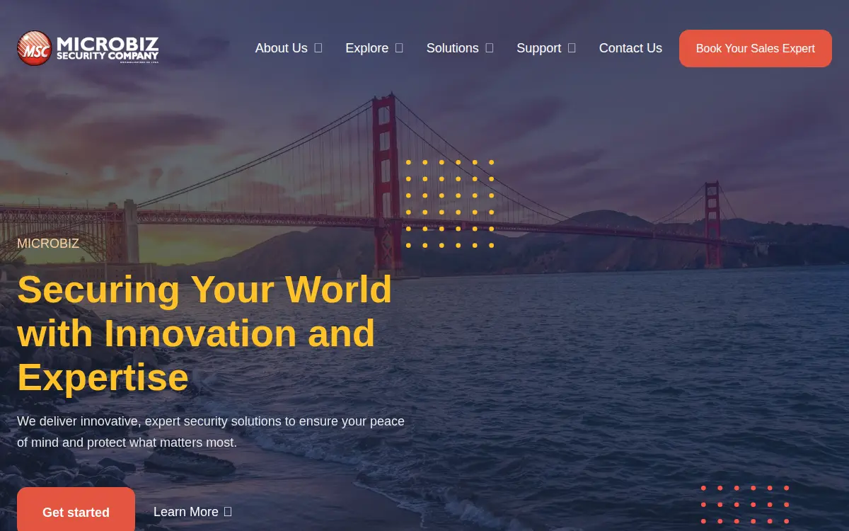 Homepage of Microbiz Service Company