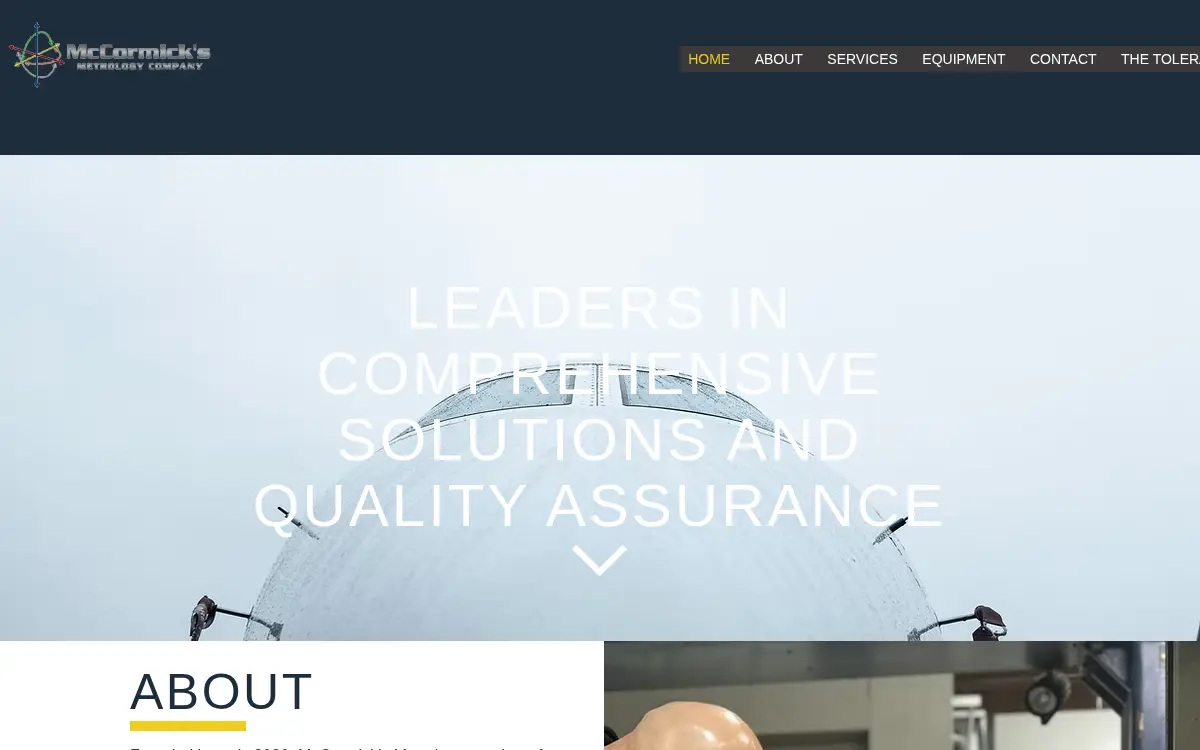 Homepage of Mccormick's Metrology Company, LLC