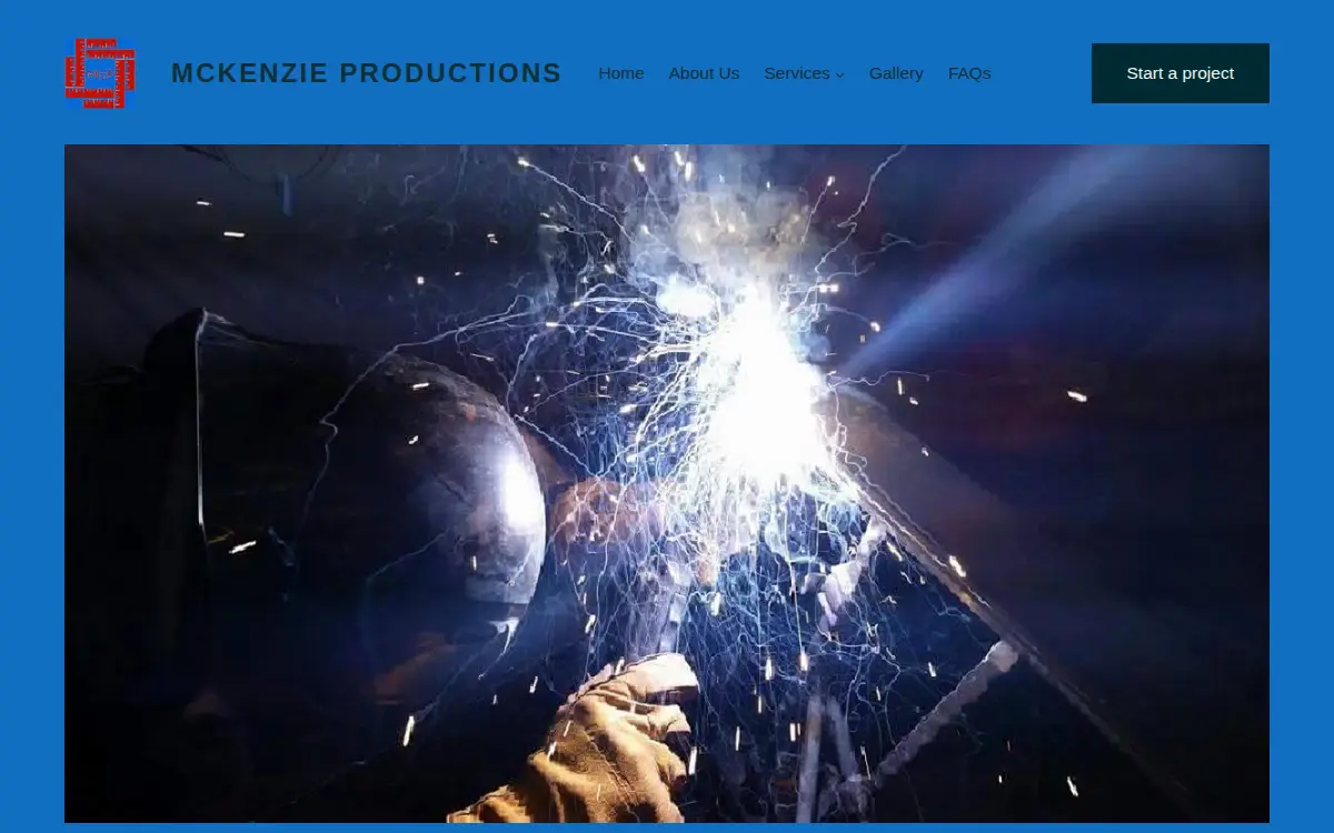Homepage of Mckenzie Productions.