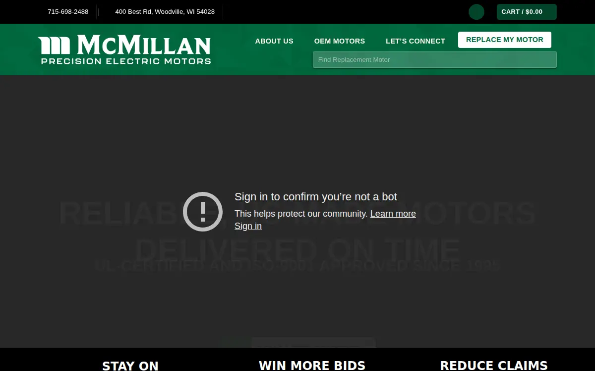 Homepage of Mcmillan Electric CO