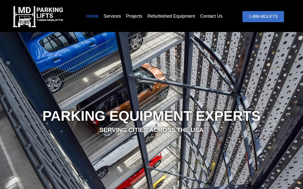 Homepage of Md Lifts, LLC