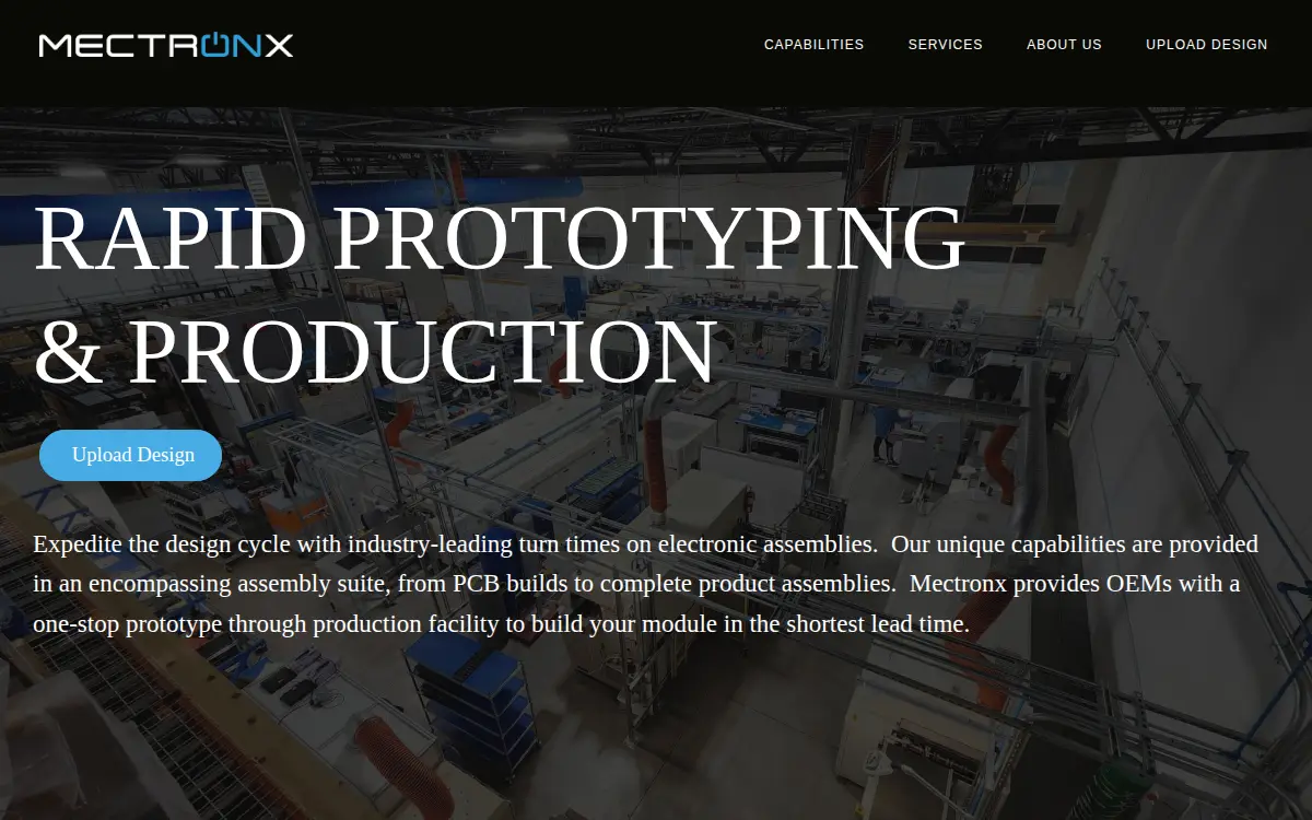 Homepage of Mectronx CORP
