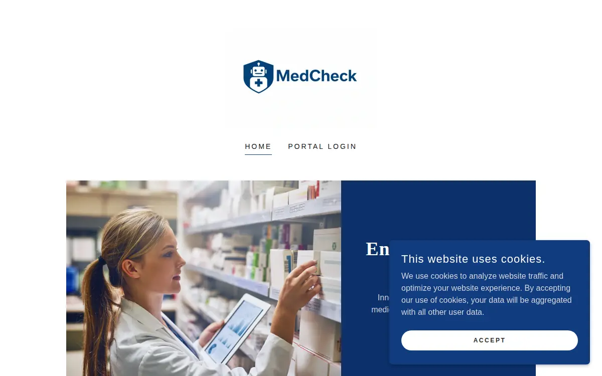 Homepage of Med Check INC