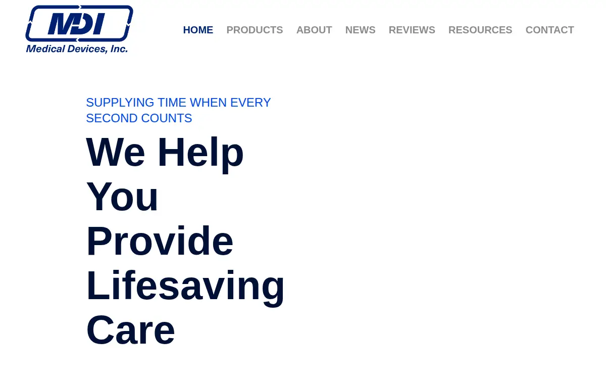 Homepage of Medical Devices, INC.