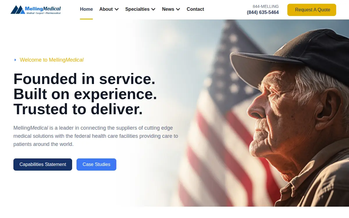 Homepage of Melling LLC