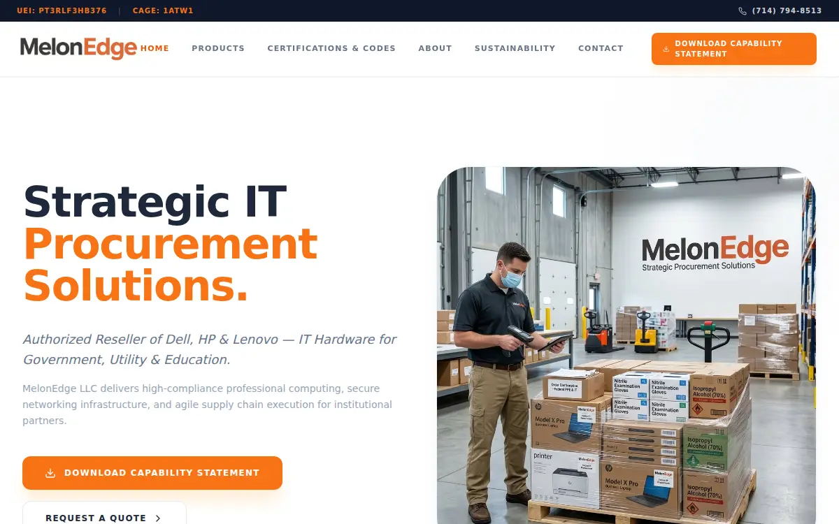 Homepage of Melonedge LLC