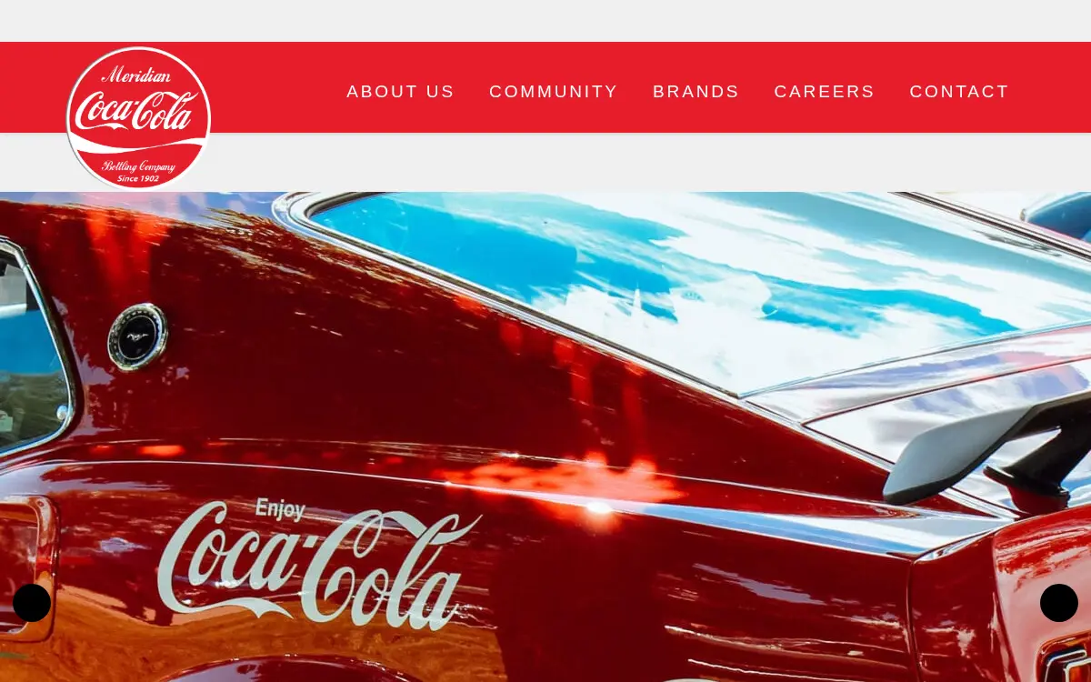 Homepage of Meridian Coca-cola Bottling Company