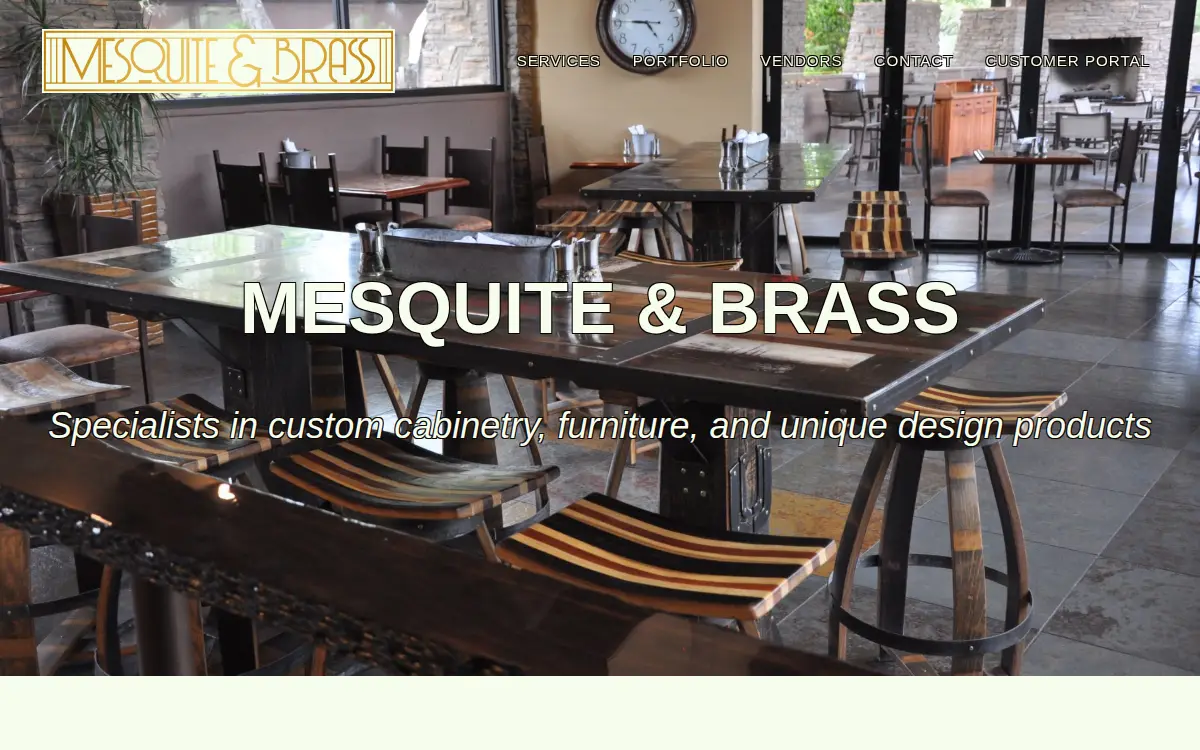Homepage of Mesquite and Brass LLC