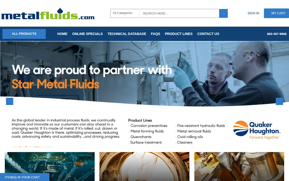 Homepage of Star Metal Fluids LLC