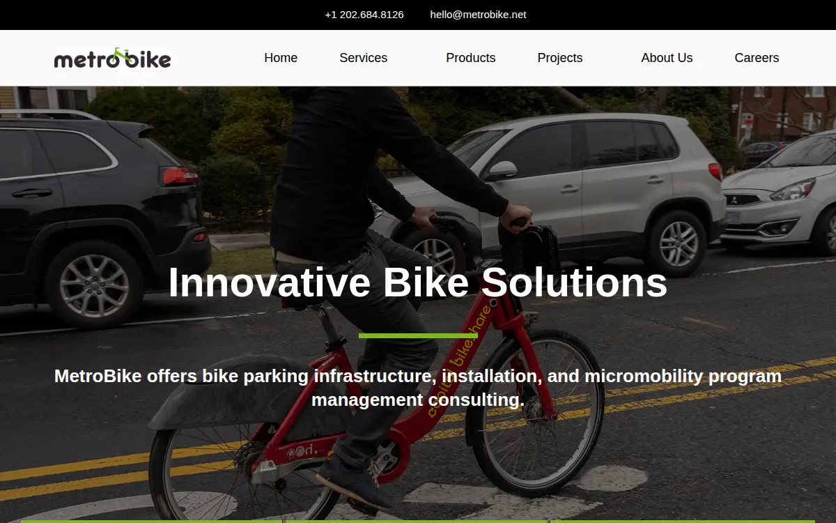Homepage of Metrobike LLC