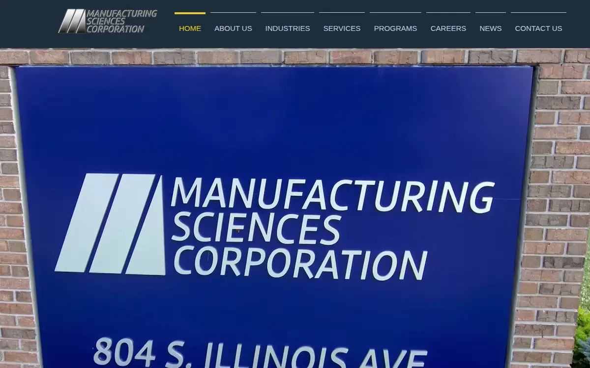 Homepage of Manufacturing Sciences Corporation
