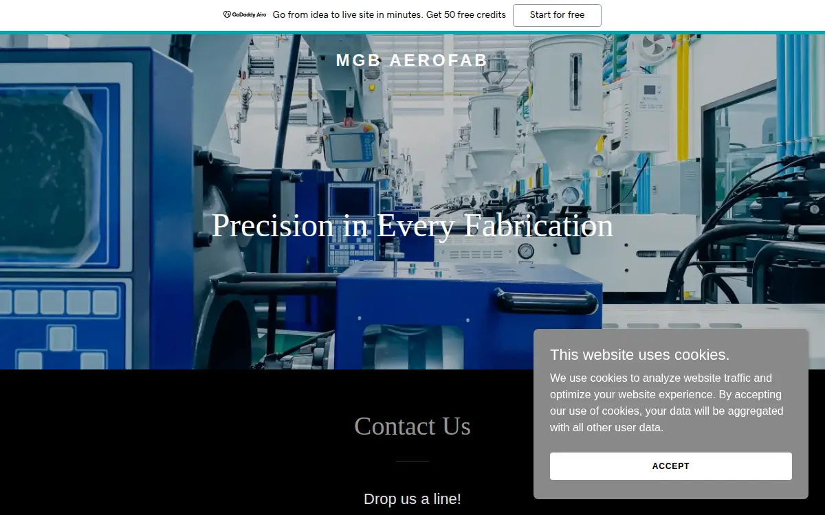 Homepage of Mgb Aero Fab LLC