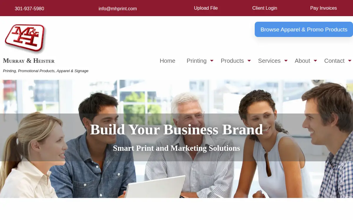 Homepage of Murray & Heister, INC.