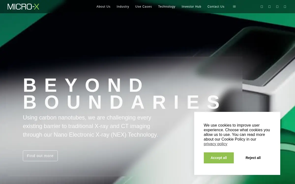 Homepage of Micro-x INC