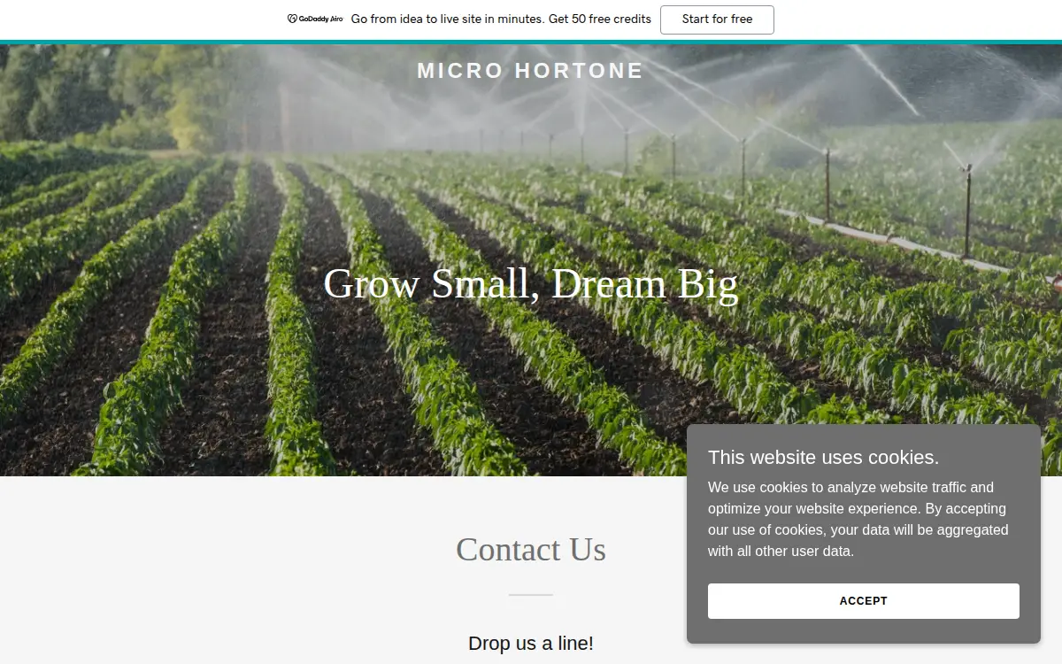 Homepage of Microhortone LLC