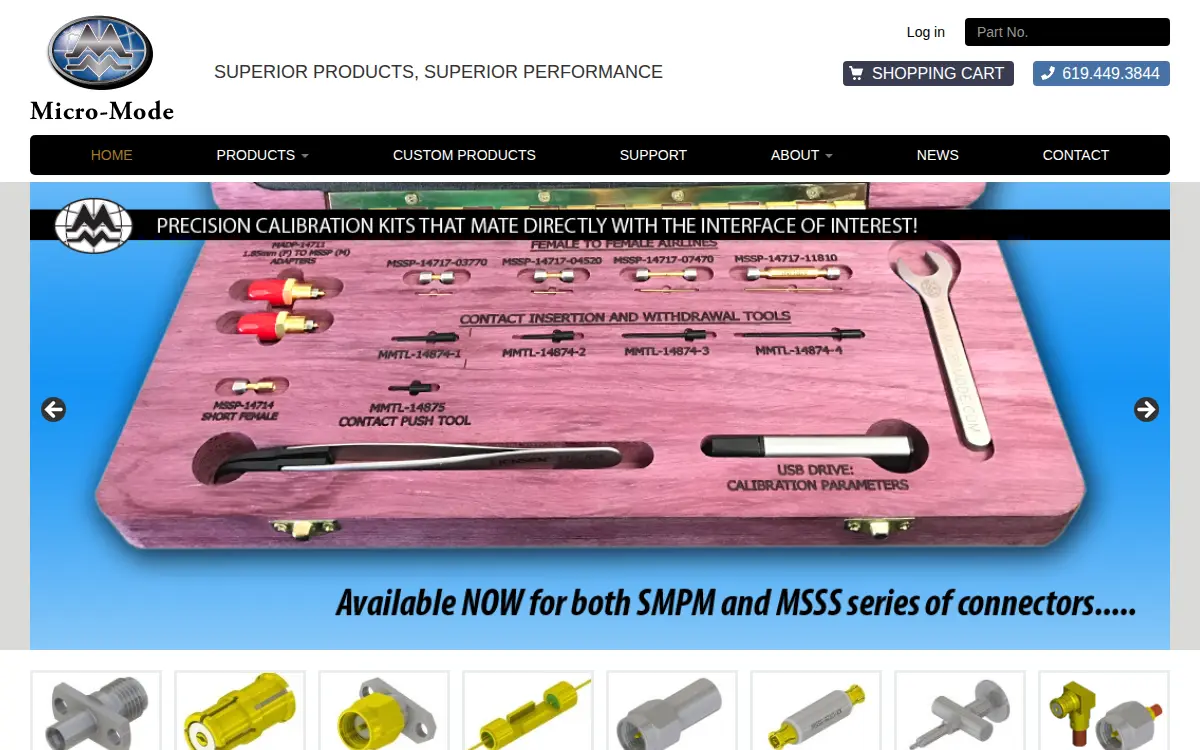 Homepage of Micro-mode Products, INC.