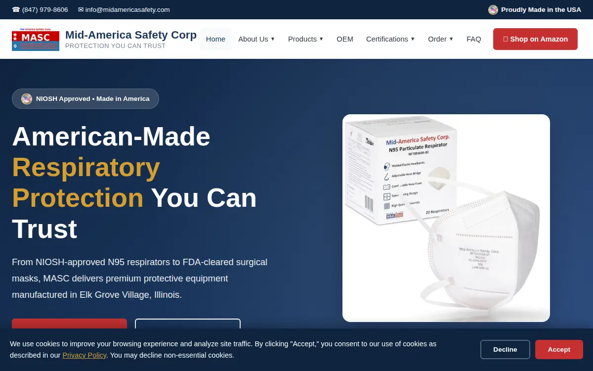 Homepage of Mid-america Safety CORP